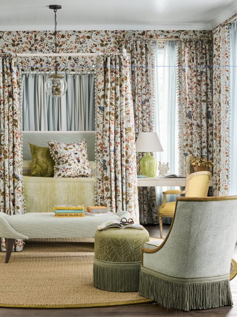 Floral Draped Canopy Bedroom